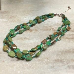 😍925 Silver Turquoise Three Strand Necklace😍NWOT
